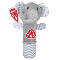 جغجغه سوسیسی طرح فیل رنگ طوسی baby fun