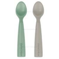 قاشق دو عددی رنگ طوسی سبز مینیک اوی وای Minik Oioi