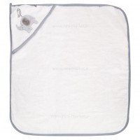 ست حوله 5 تیکه طرح دو خرس رنگ سفید طوسی مادر کر mothercare