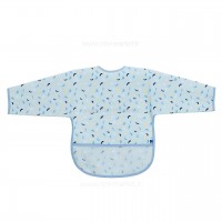 پیشبند آستین‌دار طرح خط رنگ آبی کیکابو Kikkaboo