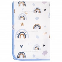 زيرانداز تعويض طرح رنگين کمان سایز کوچک رنگ آبي ايسيز