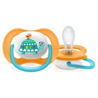 پستانک تکی الترا ایر 18-6 ماه طرح لاکپشت نارنجی اونت Avent (فاقد جعبه)