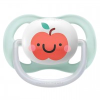 پستانک بادامی تکی الترا ایر 0 - 6 ماه طرح سیب اونت Avent (بدون جعبه)