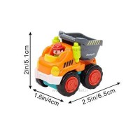 ماشین قدرتی کامیون نارنجی هولی تویز  Huile Toys رنگ نارنجی