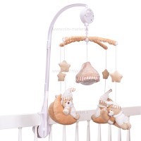 آویز تخت موزیکال چراغدار طرح خرس کرم فیشر پرایس Fisher Price