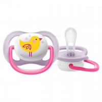 پستانک تکی الترا ایر 0 - 6 ماه طرح جوجه بنفش اونت Avent (بدون جعبه)