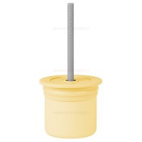 لیوان دو کاره سیلیکونی رنگ زرد مینیک اوی اوی Minik Oioi