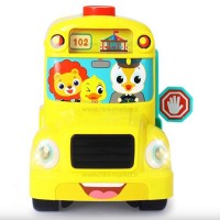 اتوبوس الفبا رنگ زرد هولی تویز Huile Toys