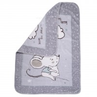 پتو 110*80 طرح موش رنگ طوسی کیکابو Kikkaboo