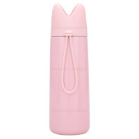 فلاسک آب استيل طرح گربه رنگ صورتی هلو دریم Hello dream