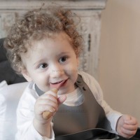 قاشق چوبی سر سیلیکونی سرخابی بی بی جم BabyJem