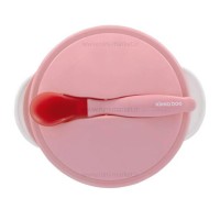 ظرف غذا همراه با قاشق حرارتی رنگ صورتی کیکابو Kikkaboo