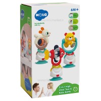 جغجغه صندلی غذا طرح خرگوش رنگ سفید هولی تویز Huile toys