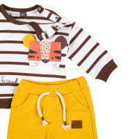 بلوز شلوار طرح ببر رنگ قهوه ای ایندیگو Indigo