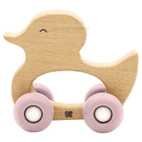 دندانگیر چوبی سیلیکون طرح اردک رنگ صورتی کیکابو Kikkaboo