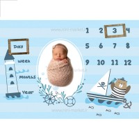 پارچه ماهگرد طرح خرس ملوان برند آلپی کیدز LP Kids