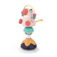 جغجغه صندلی غذا طرح اسب آبی چسبان هولی تویز Hola toys