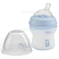 شیشه شیر نچرال فیلینگ 150 میل +0 ماه رنگ آبی چیکو Chicco