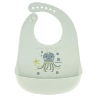 پیشبند سیلیکونی بزرگ طرح هشت پا رنگ سبز کیکابو Kikkaboo