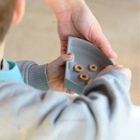 ظرف غذا پازلی چند بخش رنگ طوسی سرمه ای مینیک اوی اوی minik oi oi