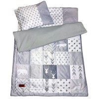 سرویس روتختی 7 تکه طرح گوزن رنگ طوسی لیزا Lisa