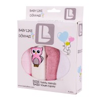 حوله دست و صورت 4 عددی بی بی لایک Baby like طرح جغد