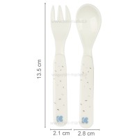 ظرف غذای ملامین 5 تیکه طرح خرس رنگ آبی کیکابو Kikkaboo