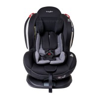 صندلی ماشین بی بی فور لایف baby4life مدل ایزو فیکس دار تاج دار رنگ مشکی،طوسی