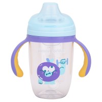 لیوان سوپاپ دار نی دار طرح پرتقال 280 میل رنگ آبی-بنفش Yasi Care