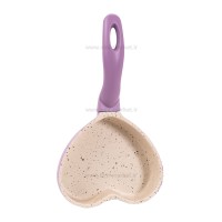 تابه چدن گرانیت قلبی رنگ بنفش عروس Aroos