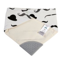 پیشبند دندانگیر دار طرح سیبیل بی بی فور لایف Baby4life