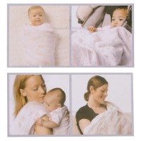 دورپيچ نخي رنگ آبی ساده Swaddles