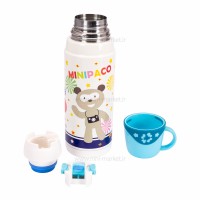 فلاسک آب کاوردار طرح خرس رنگ آبی پینکا Pinkah