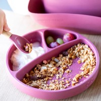 ست ظرف غذا تمام سیلیکونی 3 تکه رنگ سرمه‌ای مینیک اوی‌اوی MinikOiOi