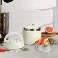 فلاسک غذا دو محفظه ای رنگ کرم پینکا Pinkah