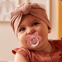 پستانک 4 - 18 ماه بالا ارتودنسي طرح سرخپوست صورتی سواوینکس Suavinex