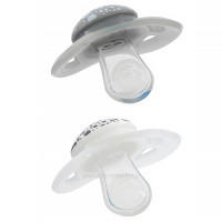 پستانک 2 عددی 0-6 ماه سفید-طوسی تویست شیک Twistshake(با جعبه)