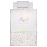 سرويس خواب سه تيکه مسافرتي طرح گلد مون رنگ کرم ايسيز