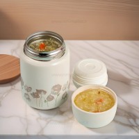 فلاسک غذا 500 میل طرح گل رنگ کرمی سیمپلی سیتی Simplicity