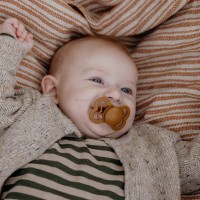 پستانک تکی سیلیکونی بادامی 0 – 6 ماه قهوه ای بیبز BIBS (بدون جعبه)