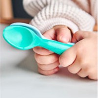 قاشق دو عددی رنگ طوسی آبی مینیک اوی وای Minik Oioi