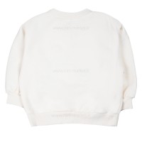 بلوز دورس دخترانه طرح بادکنک و قلب رنگ کرم برند خارجی