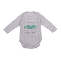 بادی آستین بلند نوزادی طرح ماشین پولونیکس Polonyx