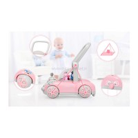 واکر ماشین حباب دار رنگ صورتي برند +ab