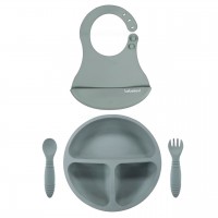 ست ظرف غذا سیلیکونی لوکس رنگ سبز bebekevi