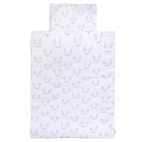 سرویس خواب مسافرتی2 کاره طرح خرگوش رنگ سفید ایسیز isiz