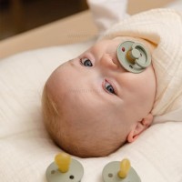 پستانک تکی گرد لاتکس سایز 0 - 6 ماه سبز بیبز BIBS (بدون جعبه)