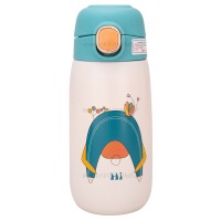 فلاسک آب استیل قفل دار تپل عروسکی رنگ سبز برند خارجی