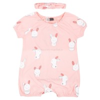 رامپر دخترانه طرح خرگوش رنگ صورتی ایندیگو Indigo