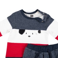 بلوز شلوار پسرانه طرح سگ رنگ جين ایندیگو Indigo